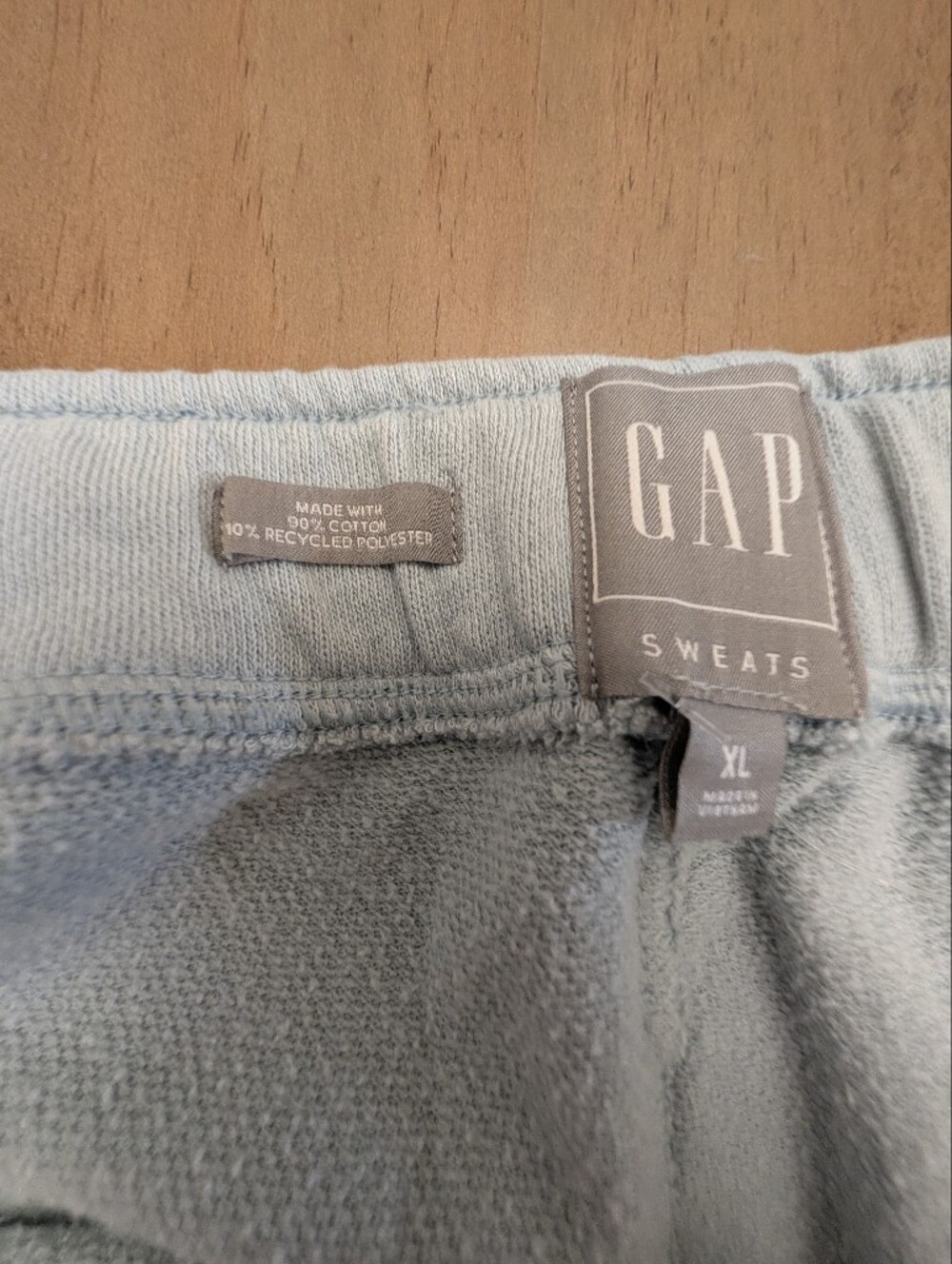 Gap Sweats Wide Leg Baggy French Terry Sweatpants Ankle Length Arctic Air XL